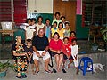 Sandra and George on her visit in Sister Giselas orphanage